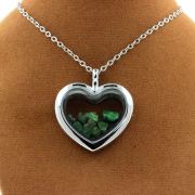 Raw Tsavorite Garnet necklace.