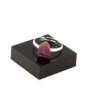 Silver Plated raw Ruby Ring. 9.83 ct.