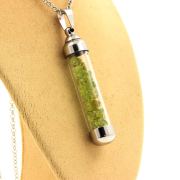 Raw Peridot necklace.