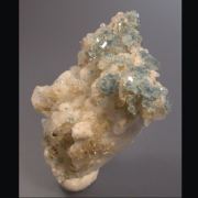 Fluorapatite & Muscovite on Albite