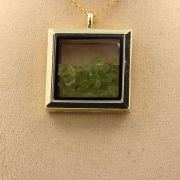 Raw Peridot necklace.