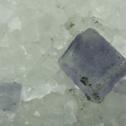 Fluorite on Quartz Epimorph of Calcite