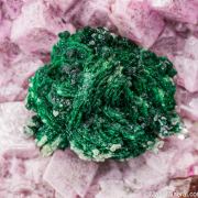 Malachite on Cobaltian Calcite