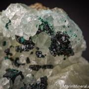 Clinoatacamite with Calcite