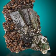 Ludlamite  on Siderite