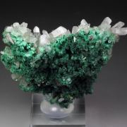 ARAGONITE var. LEAD-BEARING ARAGONITE (TARNOWIZITE), MALACHITE