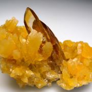 Barite on Calcite