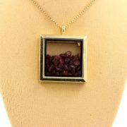 Raw Ruby necklace.