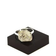 Silver Plated raw petroleum Quartz Ring. 12.84 ct.