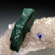 Malachite after Azurite on Smithsonite