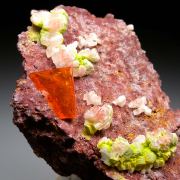 Wulfenite with Calcite, Mottramite