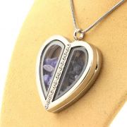 Raw Tanzanite + Sapphire necklace.