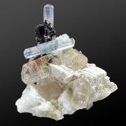 Topaz, beryl var. aquamarine, tourmaline TOP MINIATURE