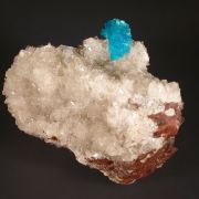 Cavansite on Heulandite