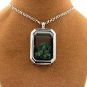 Raw Tsavorite Garnet necklace.