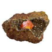 Wulfenite, quartz