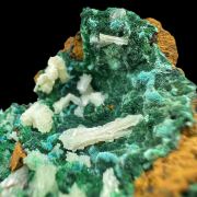 Cerussite, malachite, rosasite