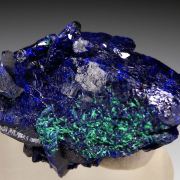 Azurite with Malachite