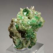 gem GARNET var. GROSSULAR with GREEN CHROMIAN PHANTOMS, DIOPSIDE