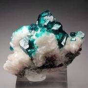 gemmy DIOPTASE, CALCITE