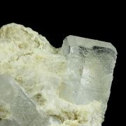 Beryl (var. Goshenite) and Quartz with Schorl