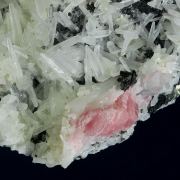 Tetrahedrite and Rhodochrosite on Quartz