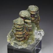 CALCITE, iridescent PYRITE