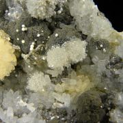 Wavellite (large crystals !) with Stannite and Augelite