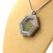 Raw Peridot necklace.