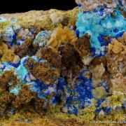 Linarite with Azurite