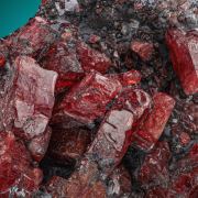 Rhodonite  on Galena