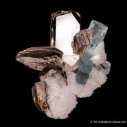 Topaz, Aquamarine, Muscovite, and Cleavelandite