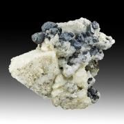 Acanthite with Calcite