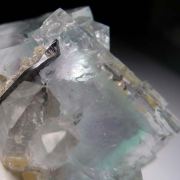 Fluorite with Ferberite, Arsenopyrite