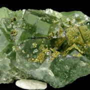 Fluorite, pyrite, calcite