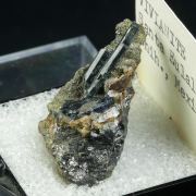 Vivianite with Siderite and Pyrite