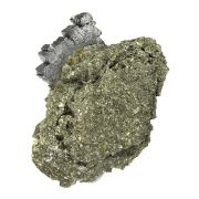 Bournonite (excellent “cogwheel”) on Pyrite