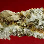 Pyrite with Quartz and Siderite