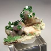 gem GARNET var. GROSSULAR var. CHROMIAN, PREHNITE