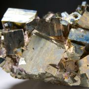 Fluorite on Pyrite