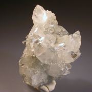 Apophyllite on Quartz