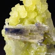 Prehnite with Calcite, Tanzanite