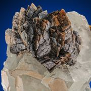 Siderite  on Fluorite