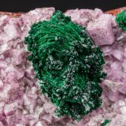 Malachite on Cobaltian Calcite