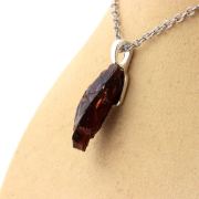 Raw Rhodolite Garnet Necklace. 20.02 ct.