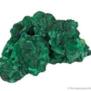 Malachite ps. Azurite, on Bayldonite ps. Mimetite