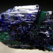 Azurite with Malachite