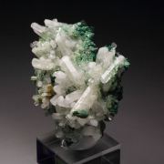 ARAGONITE var. LEAD-BEARING ARAGONITE (TARNOWIZITE), MALACHITE