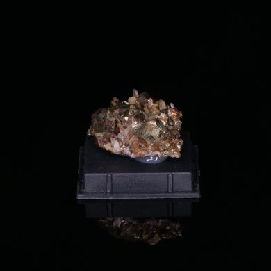 PYRITE and QUARTZ on SIDERITE - Mine de Mésage, France