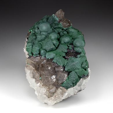 Malachite with Quartz